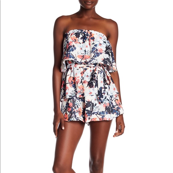 Parker Medium Tiered Ruffled Strapless Romper - Picture 3 of 8